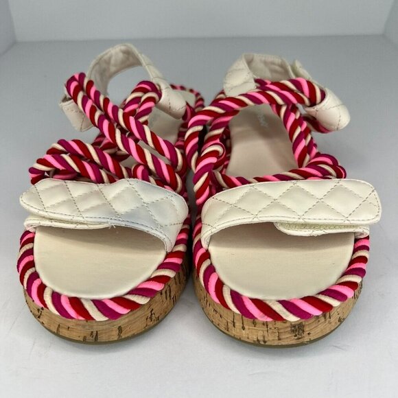 Public Desire Womens Miami Multicolor Rope Flatform Size 6 Lace Up Sandals - Picture 3 of 9